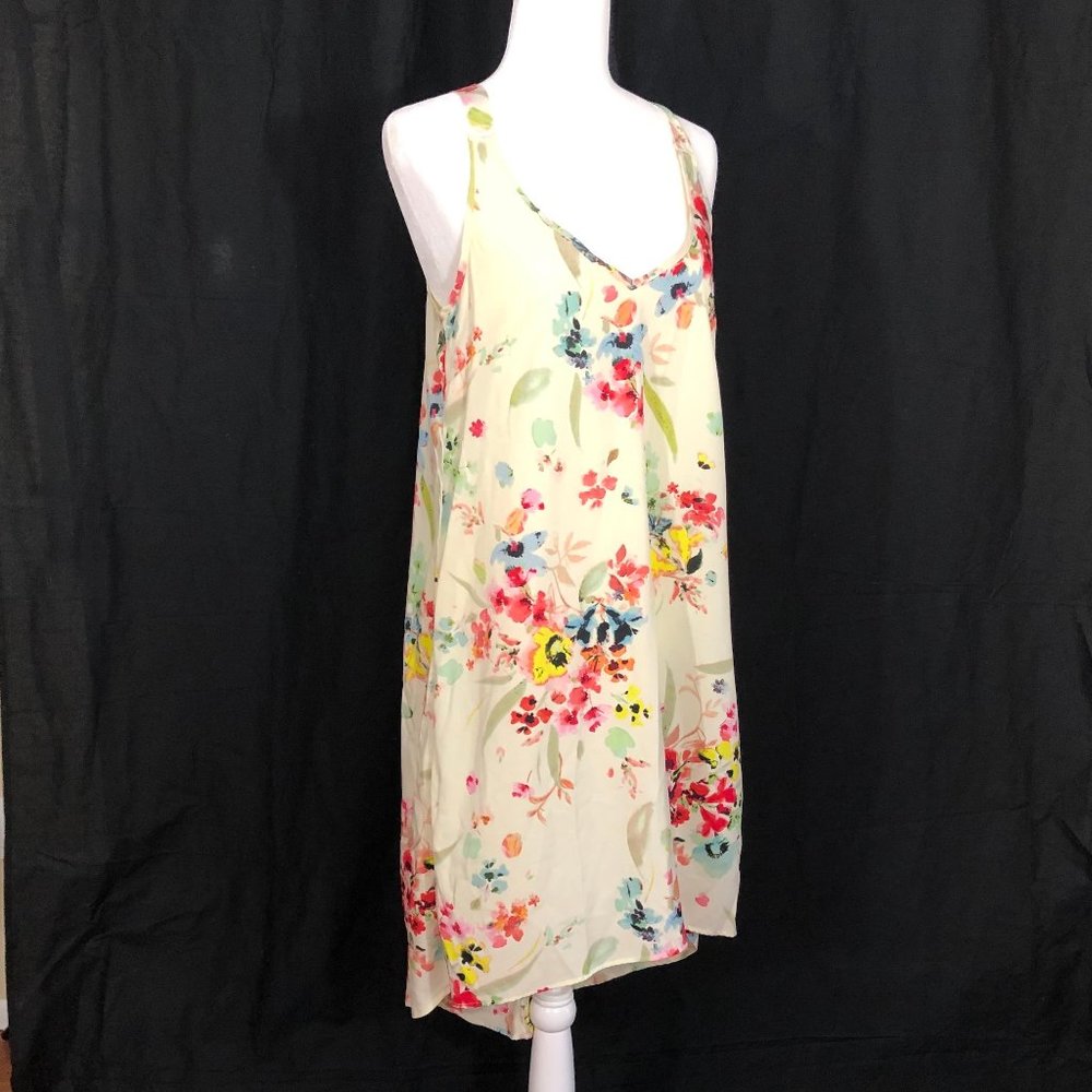 H&M - Cream Floral Print Strap Dress